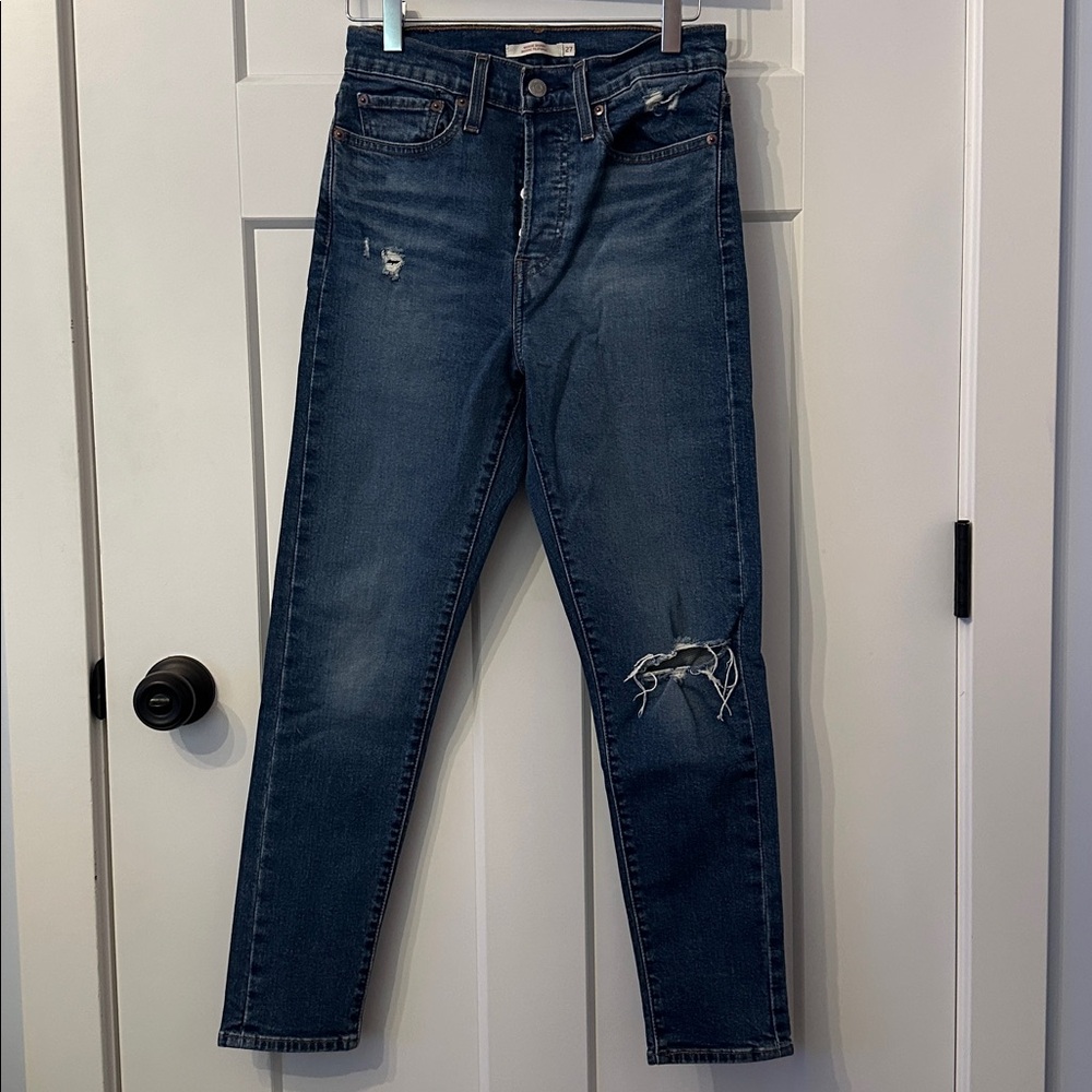 Levi's Blue Denim Wedgie Skinny Jeans